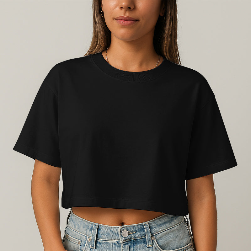 BLANK CROP-TOP OVERSIZE - PREMIUM