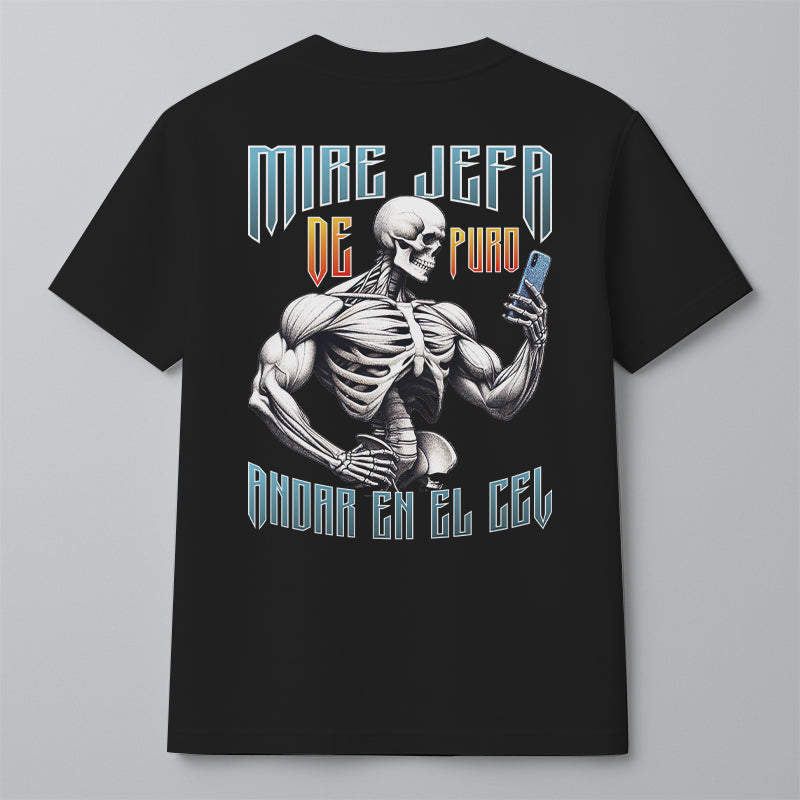 WACHE JEFA, DE PURO ANDAR EN EL CEL